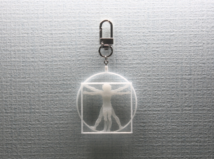 Vitruvian Man Keychain Accessory 3d printed