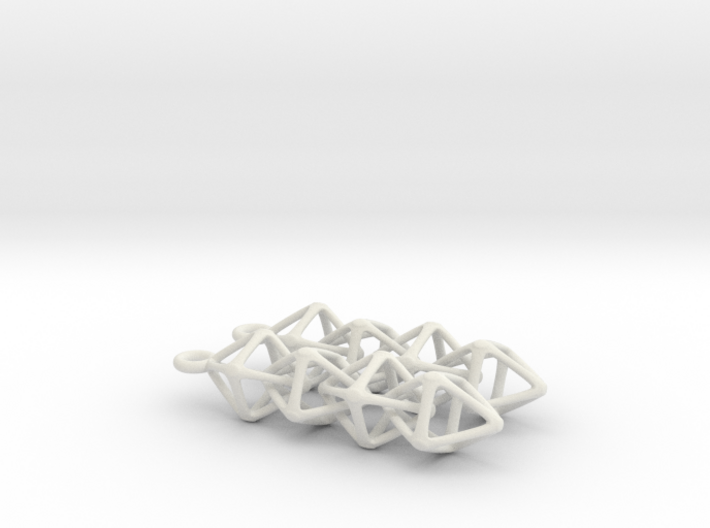 Octahedralink Earrings 3d printed 