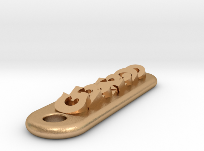 GERARDO Personalized keychain embossed letters 3d printed