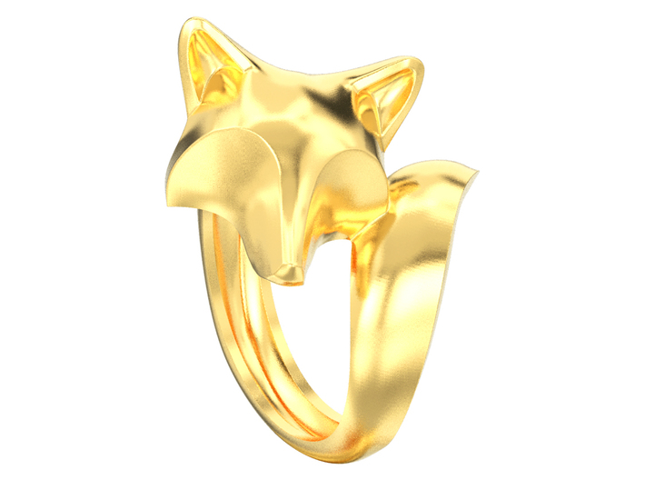 Stylish decorative fox ring 3d printed 