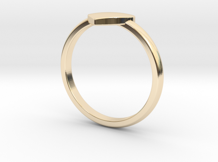 Simple heart ring 3d printed