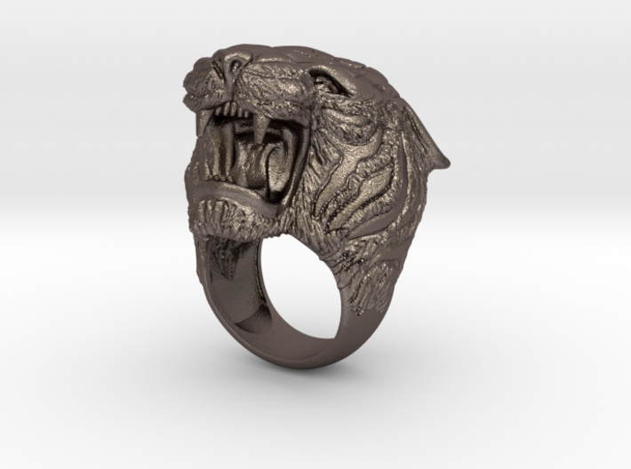 Tiger ring size 13 3d printed