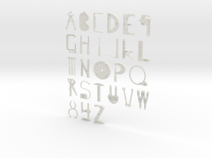 Alphabet Tools 3d printed