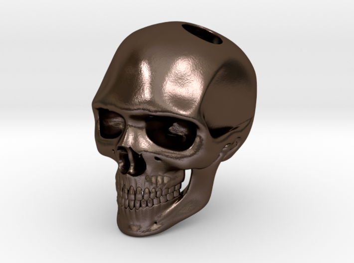 Realistic Human Skull (20mm H) - Pendant 3d printed