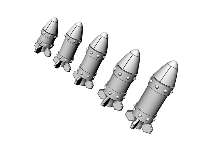 Space Orks Assorted Missles Type 01 3d printed 