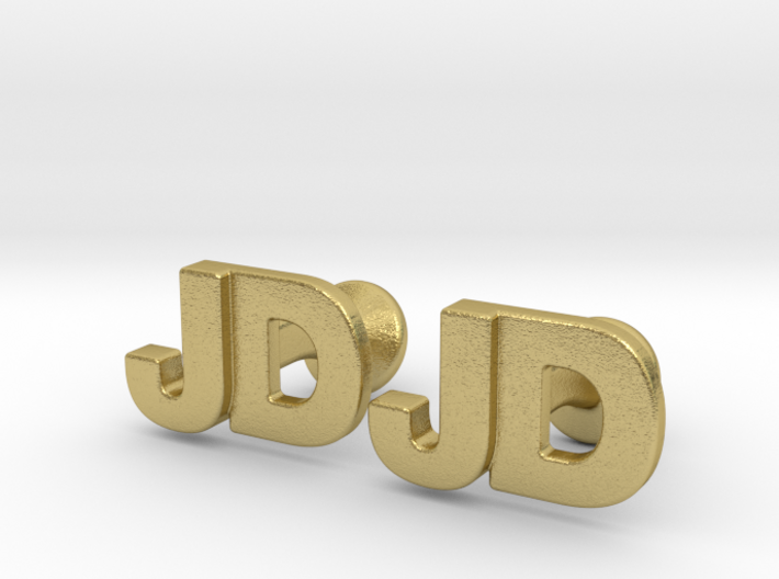 Monogram Cufflinks JD 3d printed