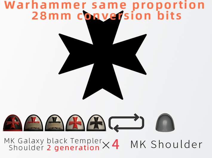 MK Galaxy black Templer Shoulder 2 generation 3d printed