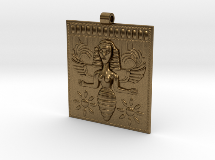 Etruscan Bee Goddess Pendant 3d printed