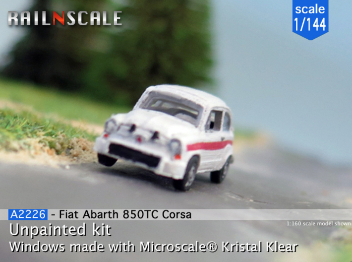 Fiat Abarth 850 TC Corsa (1/144) 3d printed