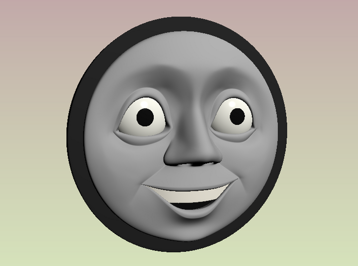 Thomas Face V4 (Spong) OO 3d printed With Smokebox Ring