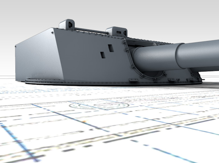 1/700 König Class 30.5cm (12") SK L/50 Guns x5 3d printed 3d render showing product detail