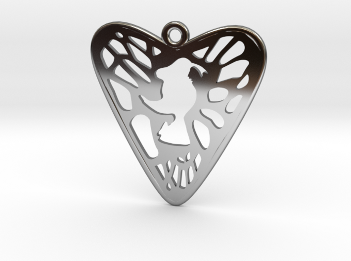 Voronoi Heart+Cartoon Earring (001) 3d printed 