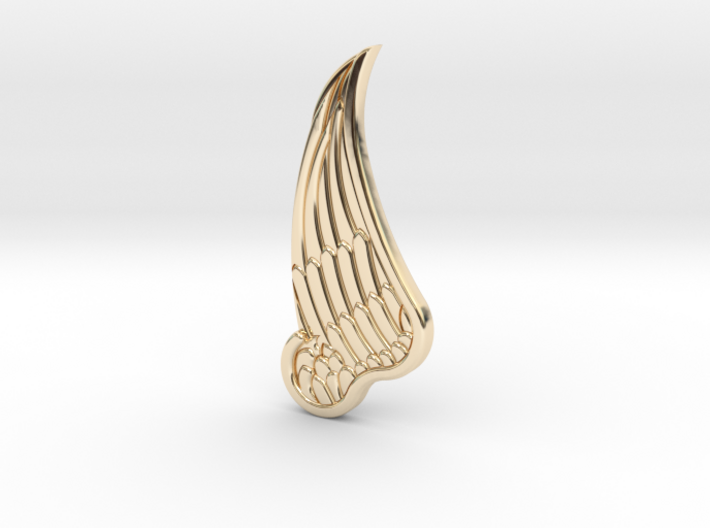 Angel wing pendent (Left side) 3d printed