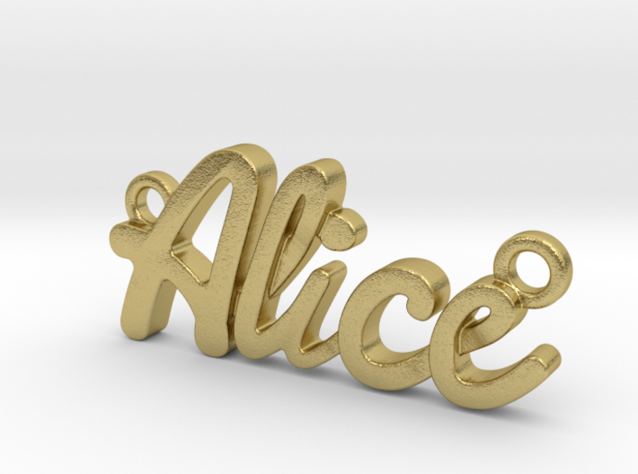 Name Pendant - Alice 3d printed