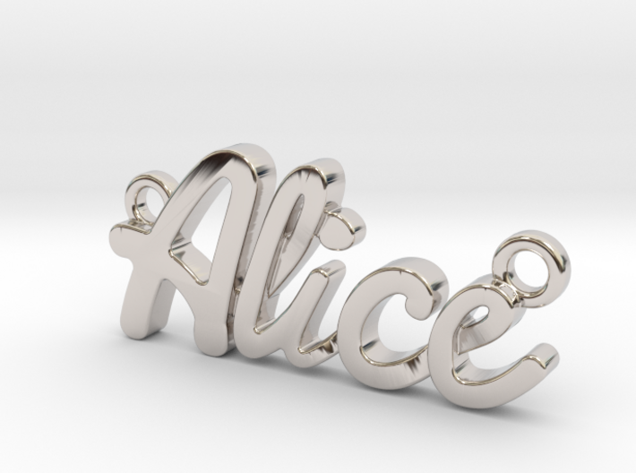 Name Pendant - Alice 3d printed