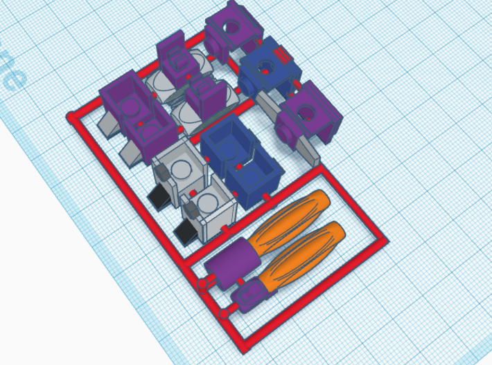 Armor for Galvatron,Scourge,Cyclonus Kreons (1/2) 3d printed Design in color