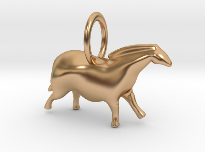 Paleolithic Horse Pendant - Archaeology Jewelry 3d printed