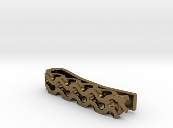 Gyroid Tie Bar (Skinny) (Personalized) 3d printed