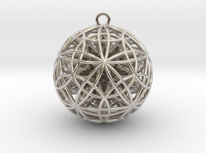 Power Ball Pendant - Steel 3d printed
