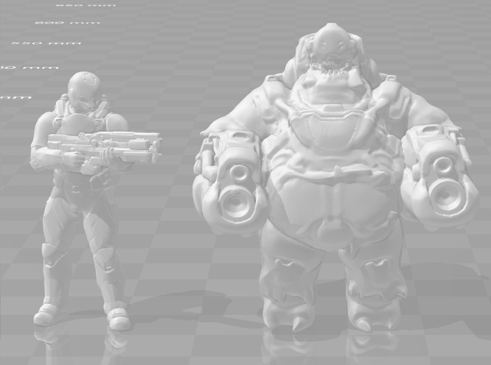 Doom Cyber Mancubus 1/60 miniature games and rpg 3d printed 