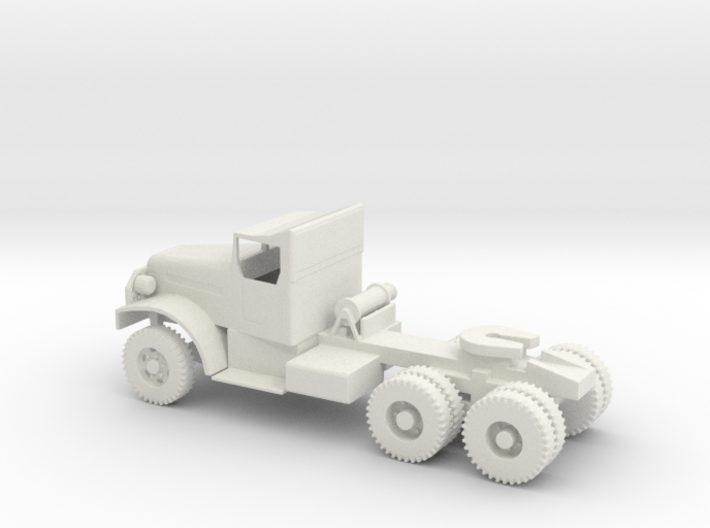 1/100 Scale White 6x6 Tractor 3d printed