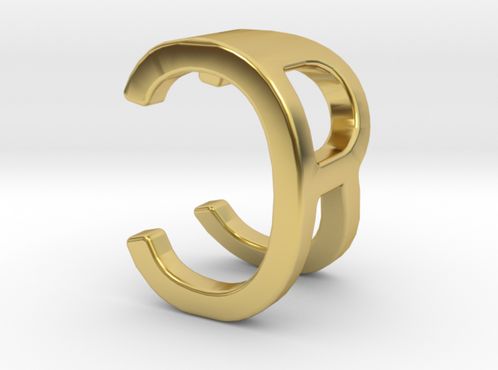 Two way letter pendant - CR RC 3d printed
