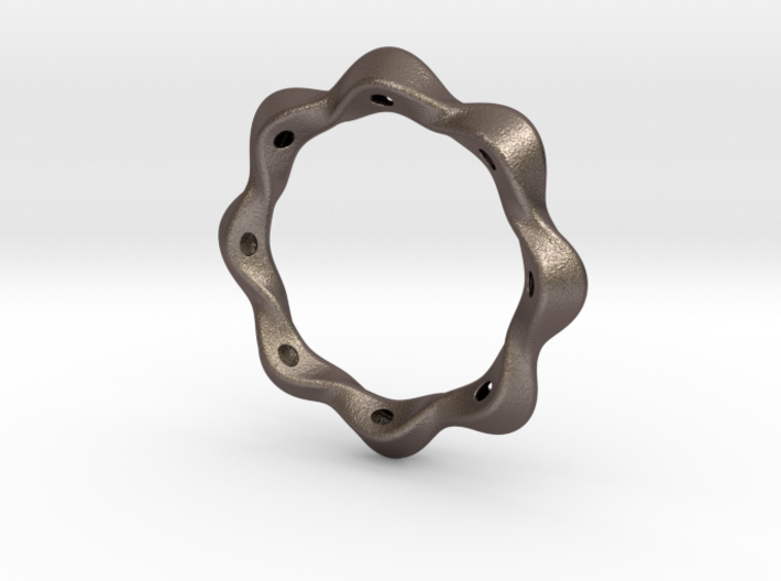 Twist bracelet 80 steel 3d printed