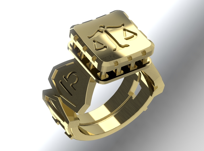 Libra Ring 3d printed