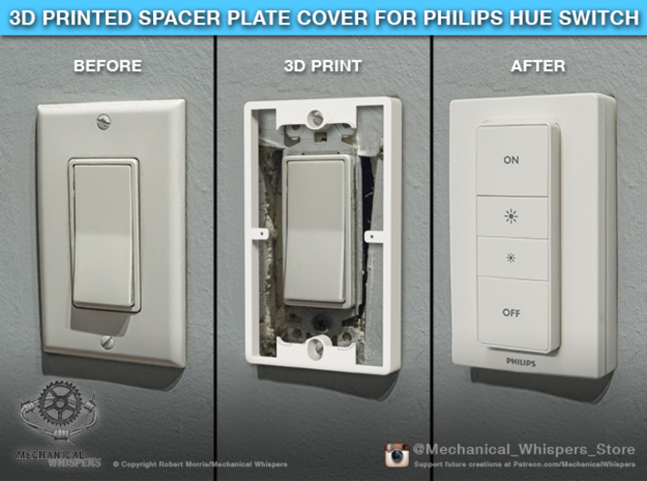 Philips Switch Decora Plate (Set of 2 Discounted) 3d printed
