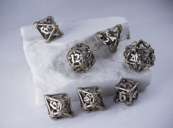 Iron Warden dice set with decader 3d printed