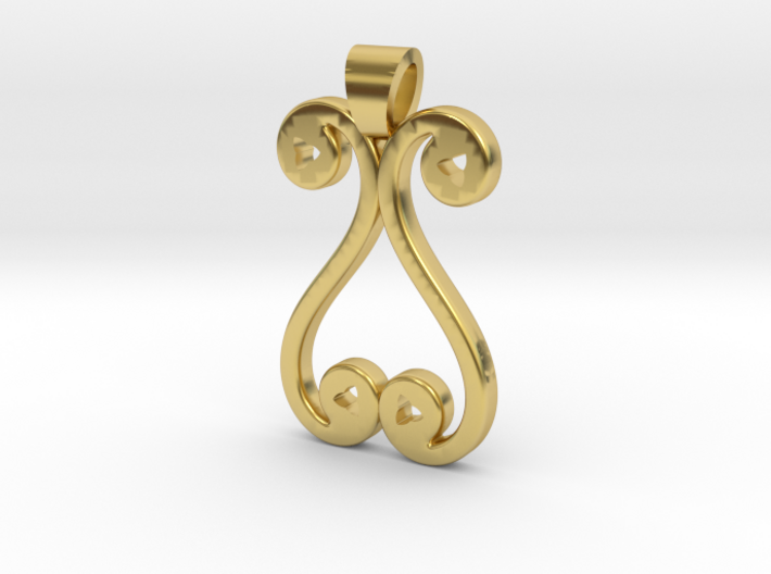 Celtic double esse [pendant] 3d printed 