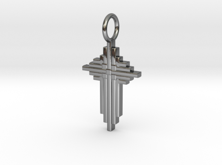 Quilter's Cross Pendant - Christian Jewelry 3d printed