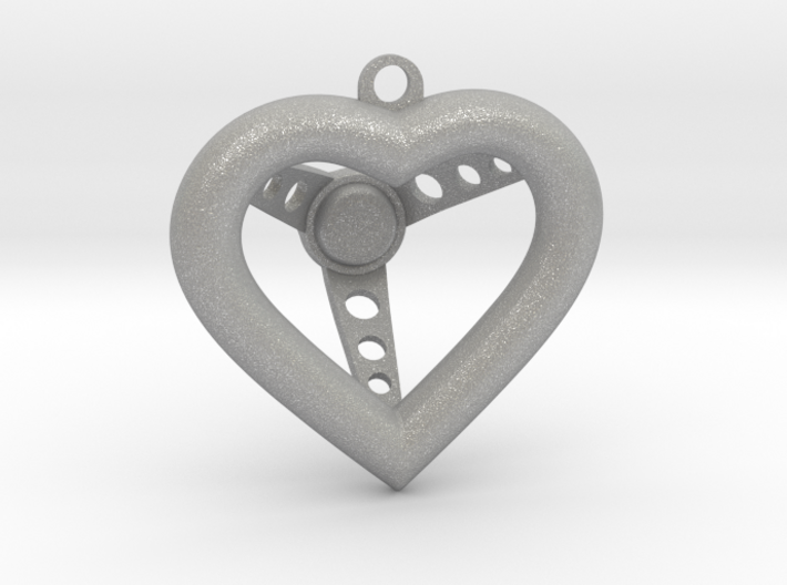 KeyChain Heart Steering Wheel 3d printed