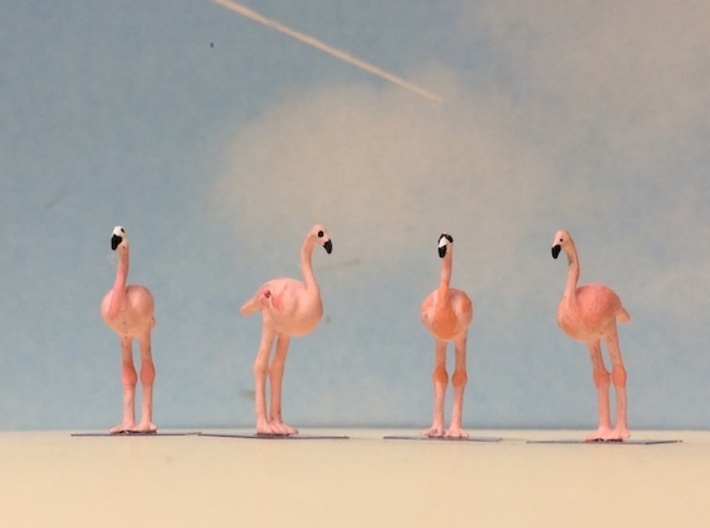 Flamingos 3d printed