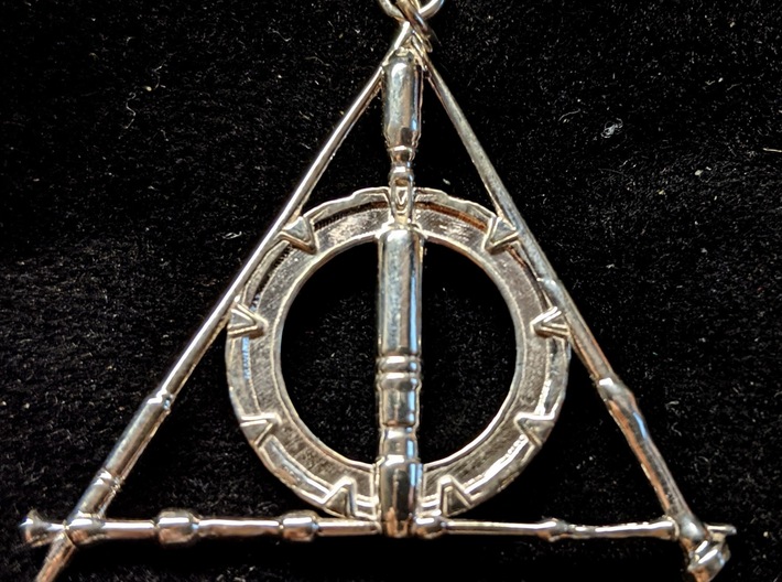 The Fandom Hallows 3d printed Pendant on it's own