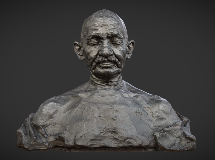 Gandhi by Ram Sutar 3d printed 