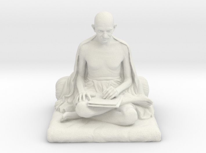 Gandhi with letter 3d printed