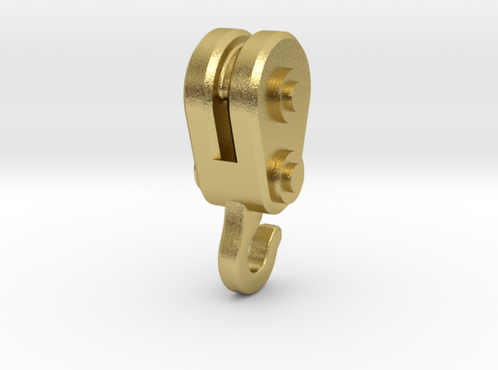 Brass hook 3d printed 
