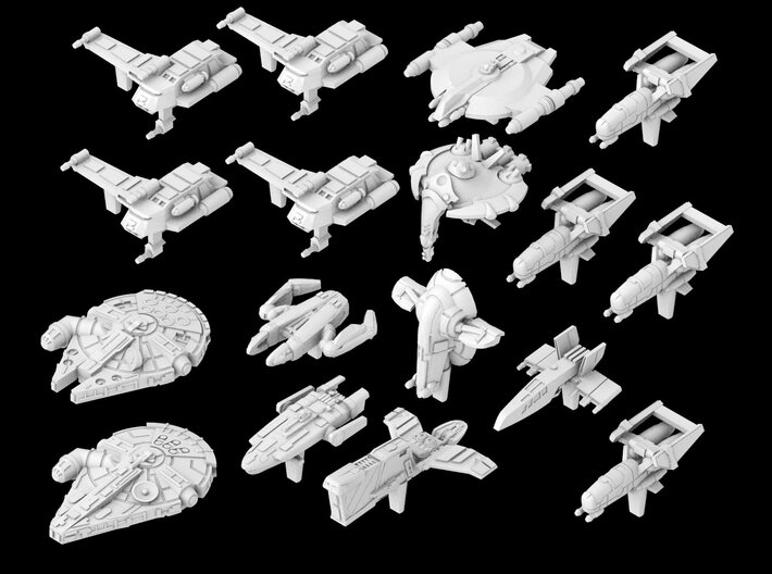 (Armada) Outer Rim Full Player Ship Set 3d printed