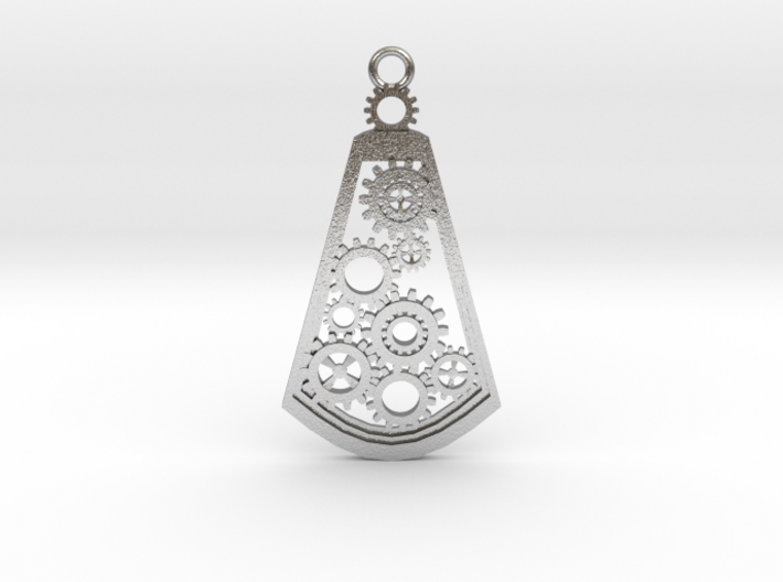 Steampunk pendant (metal) 3d printed