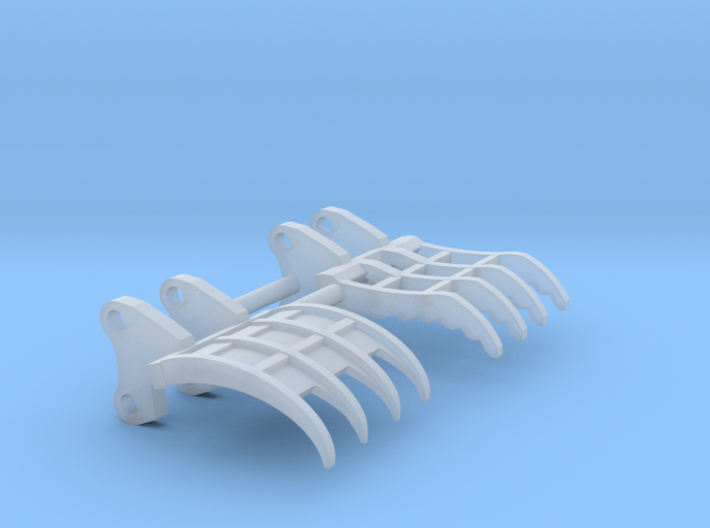 1/64th Hydraulic Excavator Grapple set of 2 3d printed