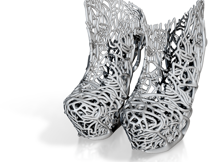 Coral Branch Shoes Women's US Size 10 3d printed The Coral Shoes are a wearable shoe sculpture inspired by the branching of a sea fan.