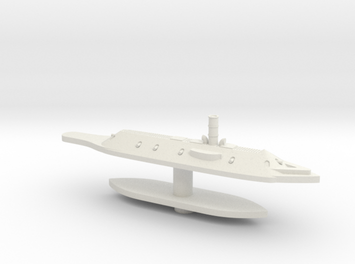 1/1800 USS Monitor &amp; CSS Virginia (Waterline) 3d printed