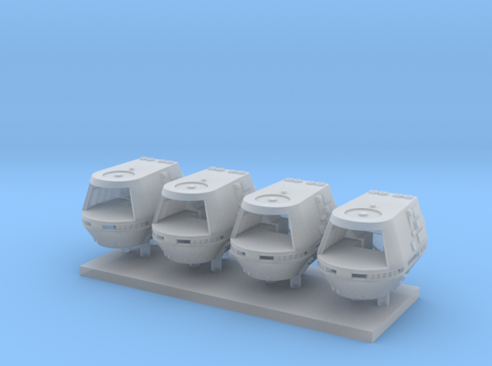 1/350 TMP Travel Pod Four Pack 3d printed
