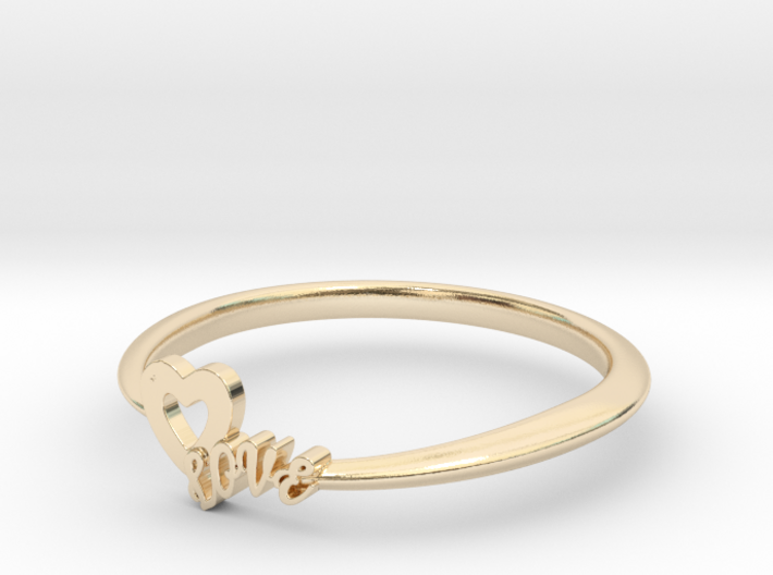 KTFRD01 Heart LOVE Fancy Ring design 3d printed