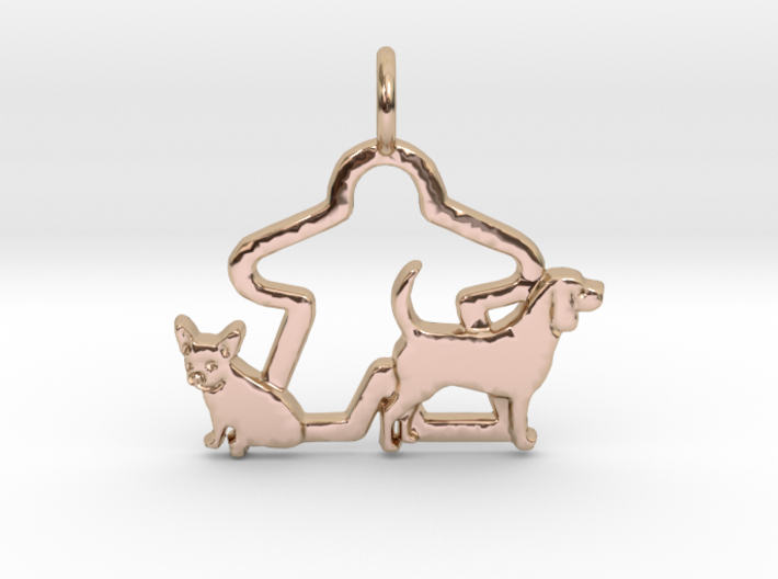 Meeple dog lover pendant gamer necklace 3d printed