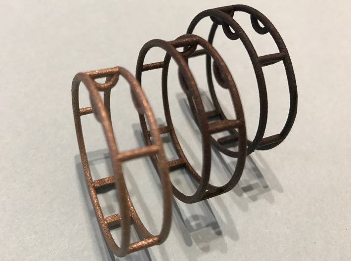 Gym_Wheel_Miniature 3d printed In Steel