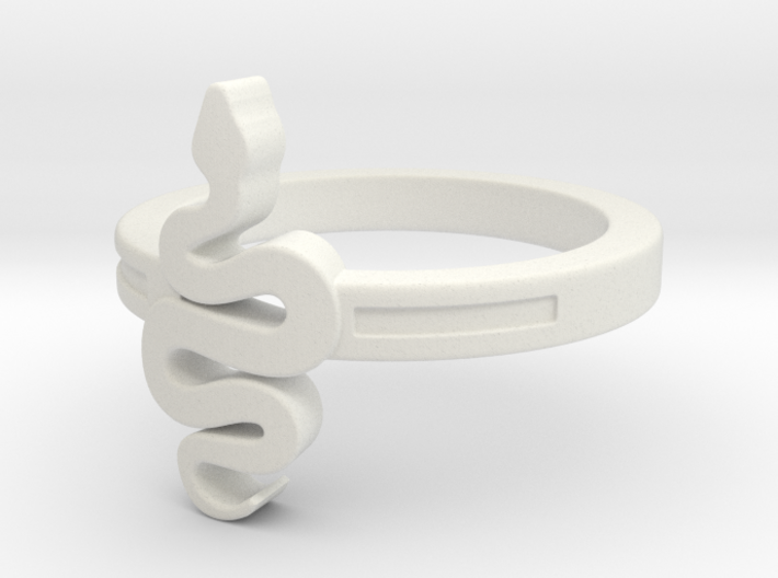 KTFRD06 Filigree Snake Geometric Ring design 3D 3d printed