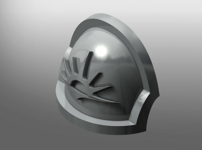 Ravenous ptrn Shoulder Pads: Wardens of Light 3d printed