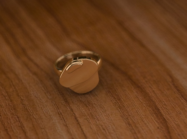 Pikabu Classical Ring 14k gold 6.5size 3d printed